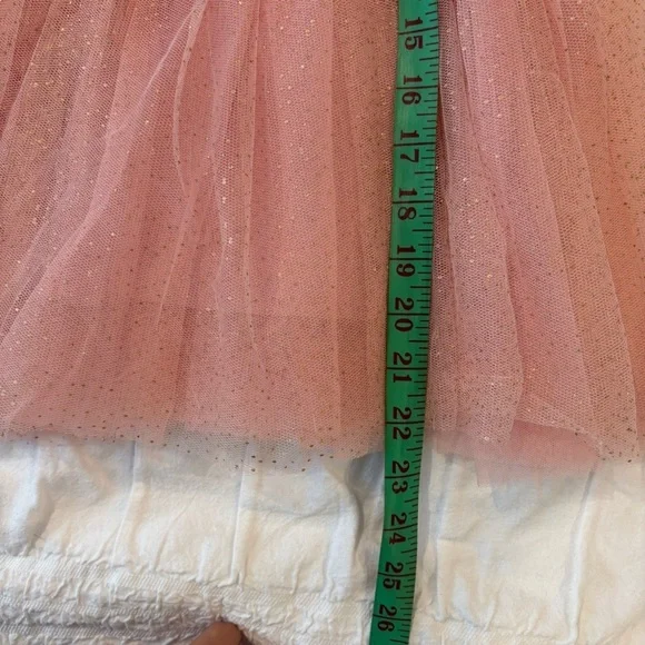 Girls Sequin Tulle formal dress, Pink & Gold. Wedding, Flower Girl, Pageant 3T - Picture 6 of 6
